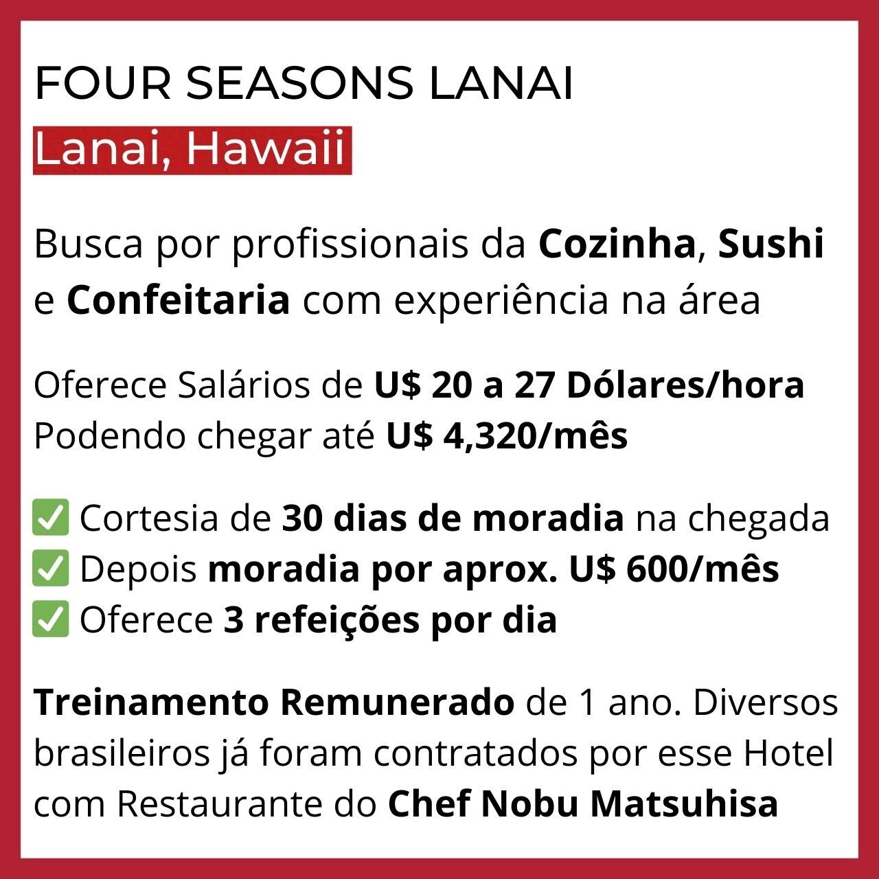 Trabalhar nos EUA 1 - Vagas no Hawaii